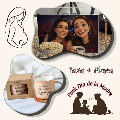 Pack Prato + Caneca Dia da Mãe